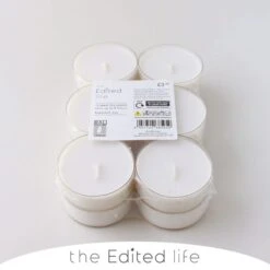 The Edited Life Pack Of 12 Unscented Maxi Tealights