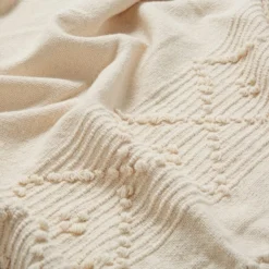 Dunelm Macrame Natural 130cm X 180cm Throw -Elegant Home 30726244 alt02