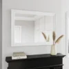 Dunelm Swept Wall Mirror, White 104x74cm