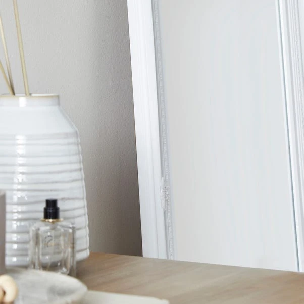 Dunelm Swept Large Leaner Mirror, White 174x87cm 2 Dunelm Swept Large Leaner Mirror, White 174x87cm - Image 2