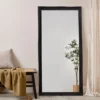 Dunelm Swept Large Leaner Mirror, Black 174x87cm