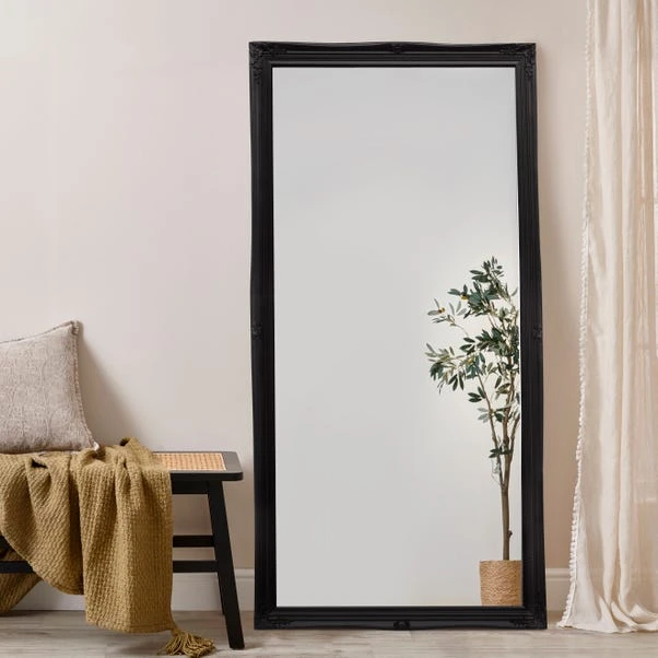 Dunelm Swept Large Leaner Mirror, Black 174x87cm 1 Dunelm Swept Large Leaner Mirror, Black 174x87cm