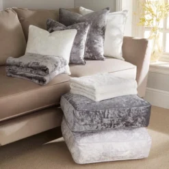 Dunelm Crushed Velour Floor Cushion -Elegant Home 30727291 alt03