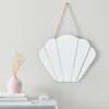 Dunelm Vivian Shell Wall Mirror, Gold
