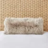 Dorma Natural Sheepskin Long Boudoir Cushion