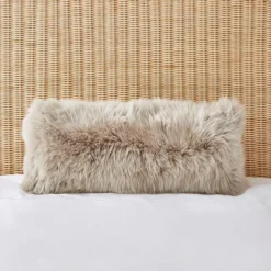 Dorma Natural Sheepskin Long Boudoir Cushion