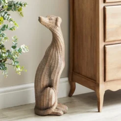 Elegant Home 17 Churchgate Resin Wicker Greyhound 60cm
