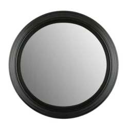 Dunelm Timeless Round Wall Mirror, Black 76cm -Elegant Home 30728533 alt02