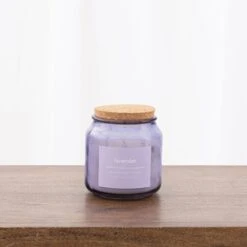 Dunelm Lavender Jar Candle With Cork Lid