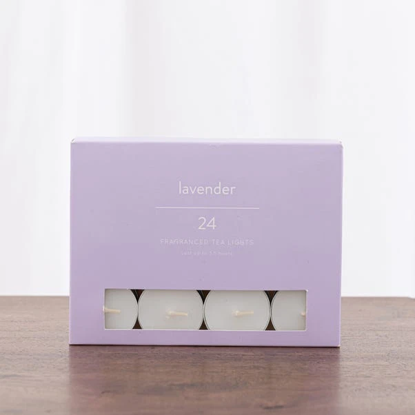 Dunelm Pack Of 24 Lavender Tealights 1 Dunelm Pack Of 24 Lavender Tealights