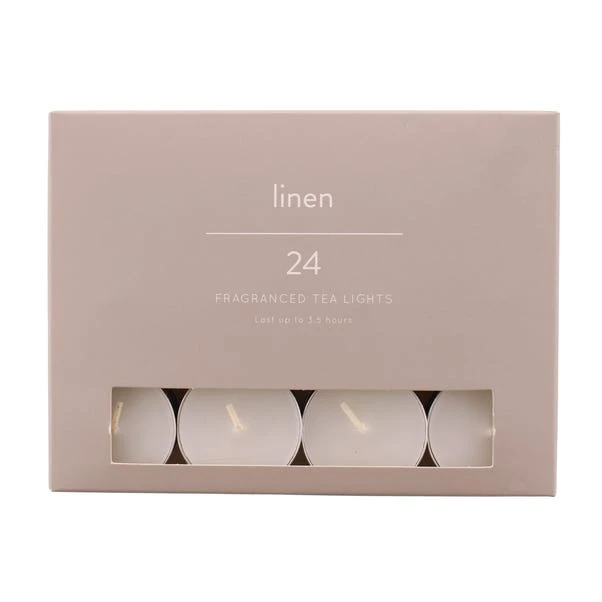 Dunelm Pack Of 24 Linen Tealights 2 Dunelm Pack Of 24 Linen Tealights - Image 2