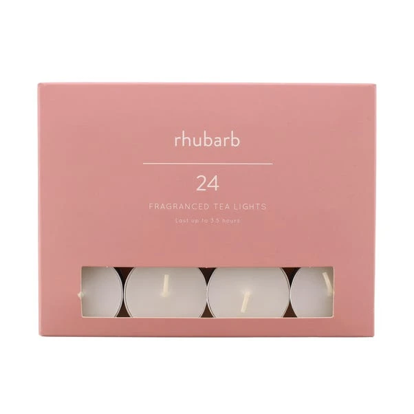Dunelm Pack Of 24 Rhubarb Tealights 1 Dunelm Pack Of 24 Rhubarb Tealights