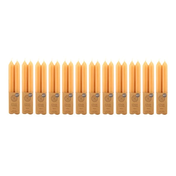 Dunelm Pack Of 2 Dinner Candles Old Gold 12 Pack 1 Dunelm Pack Of 2 Dinner Candles Old Gold 12 Pack