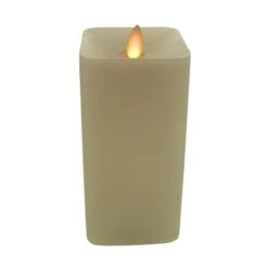 Dunelm Soft Square White LED Candle -Elegant Home 30734740 alt03
