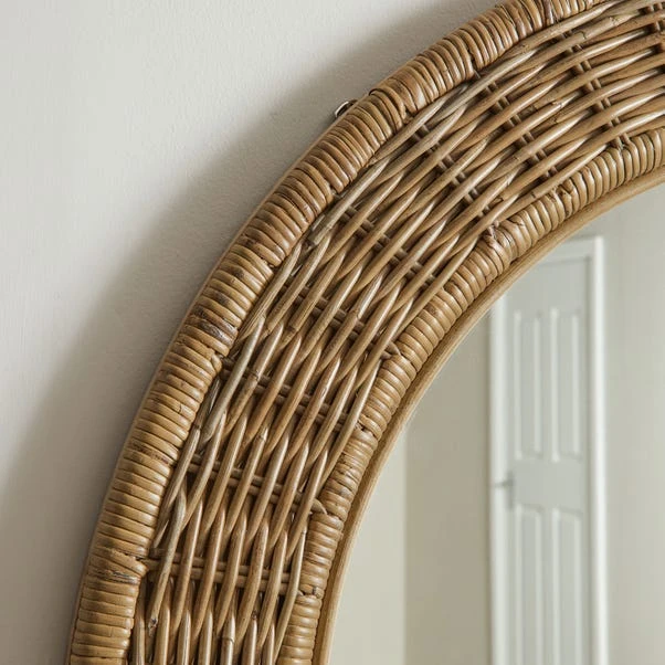 Churchgate Round Wicker Wall Mirror, 90cm 2 Churchgate Round Wicker Wall Mirror, 90cm - Image 2