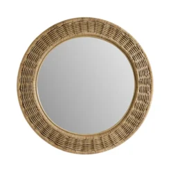 Churchgate Round Wicker Wall Mirror, 90cm 5 Churchgate Round Wicker Wall Mirror, 90cm -Elegant Home 30734933 alt02