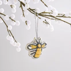 Dunelm Beaded Hanging Bee Decoration
