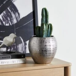 Dunelm Silver Romano Plant Pot 15cm