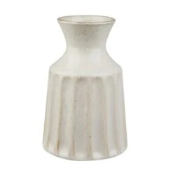 Dunelm Concave Vase Cream 17cm -Elegant Home 30749618 alt03