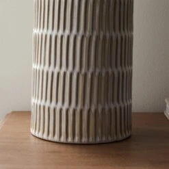 Dunelm Concave Cream Vase 40cm -Elegant Home 30751228 alt02