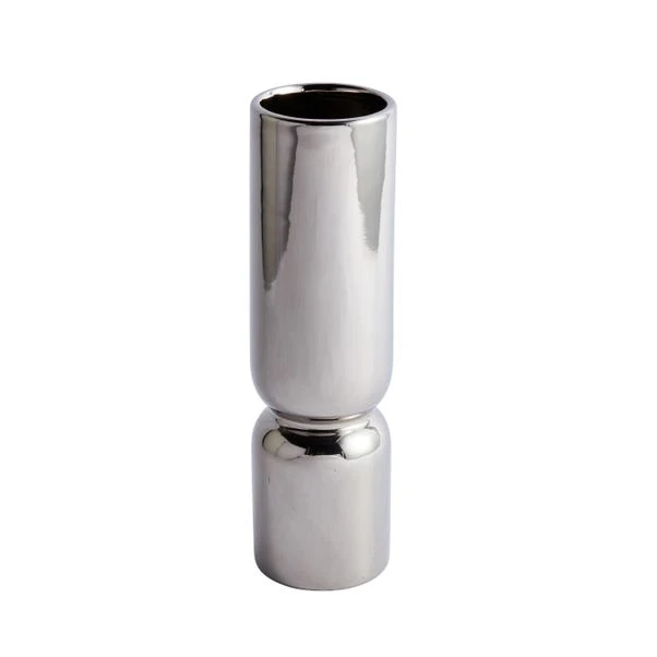Dunelm Ceramic Curves Vase Silver 35cm 2 Dunelm Ceramic Curves Vase Silver 35cm - Image 2