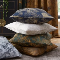 Dunelm Crane Navy Cushion -Elegant Home 30751805 alt08