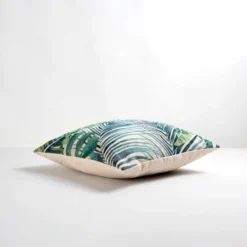 Dunelm Palm Leaf Tapestry Teal Cushion 8 Dunelm Palm Leaf Tapestry Teal Cushion -Elegant Home 30752043 alt04