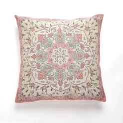 Dunelm Tapestry Oriental Pink Cushion