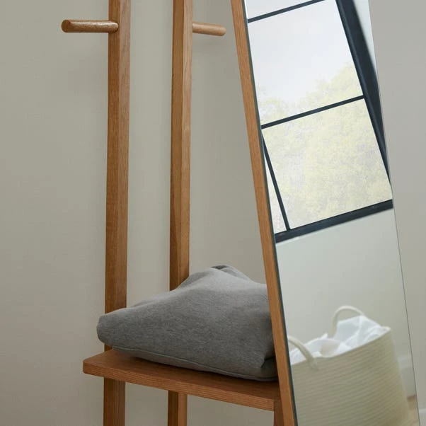 Dunelm Storage Mirror, Oak 160x40cm 2 Dunelm Storage Mirror, Oak 160x40cm - Image 2