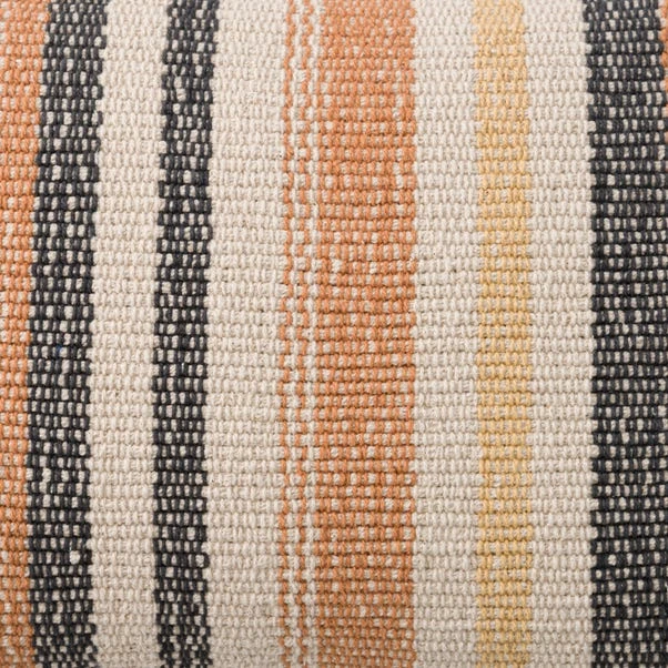 Dunelm Alvaro Orange Cotton Stripe Cushion 3 Dunelm Alvaro Orange Cotton Stripe Cushion - Image 3
