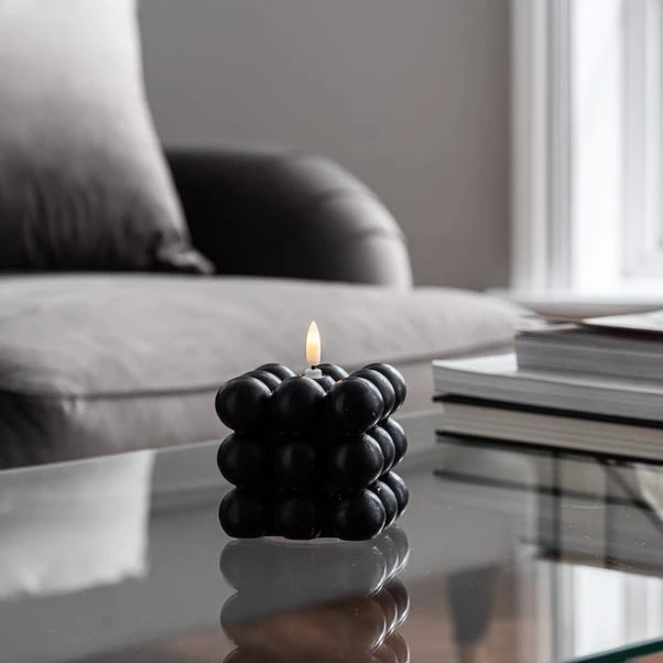 Dunelm Bubble LED Candle Black 2 Dunelm Bubble LED Candle Black - Image 2