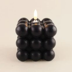 Dunelm Bubble LED Candle Black 5 Dunelm Bubble LED Candle Black -Elegant Home 30752272 alt02