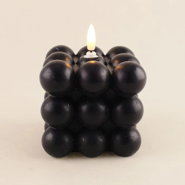 Dunelm Bubble LED Candle Black 3 Dunelm Bubble LED Candle Black - Image 3