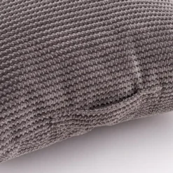 Dunelm Jenson Charcoal Square Floor Cushion -Elegant Home 30752388 alt03