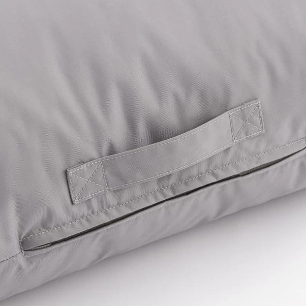 Dunelm Outdoor Grey Square Floor Cushion 4 Dunelm Outdoor Grey Square Floor Cushion - Image 4