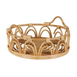 Dunelm Scalloped Bent Cane Tray 30cm -Elegant Home 30753420 alt03