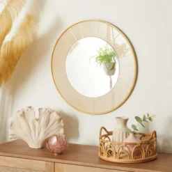 Dunelm Pretty Boho Round Glass Wall Mirror, 55cm