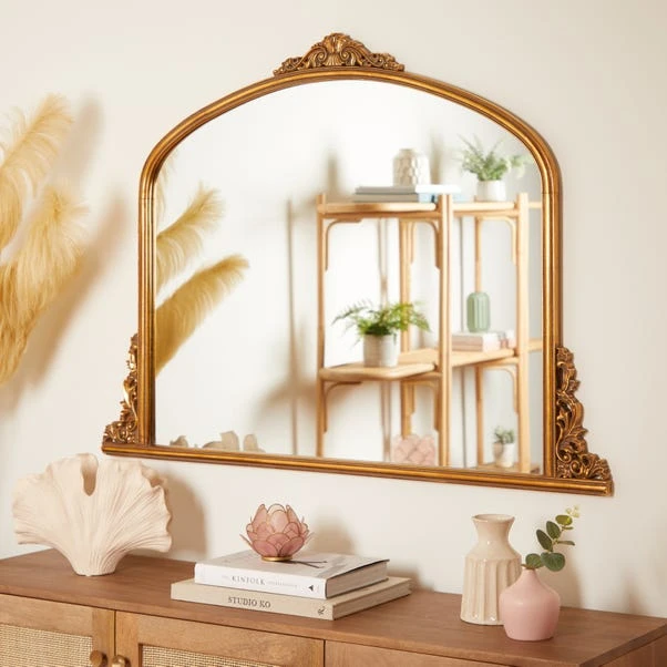 Dunelm Pretty Boho Decorative Mirror, Gold 115x85cm 1 Dunelm Pretty Boho Decorative Mirror, Gold 115x85cm