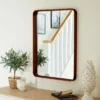 Dunelm Elements Squoval Mirror, Solid Oak Walnut 75x55cm
