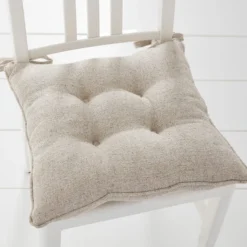 Dunelm Pack Of 2 - Natural 4 Stitch Bondi Seat Pads