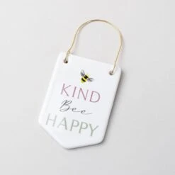 Dunelm Bee Happy Kind Ceramic Plaque