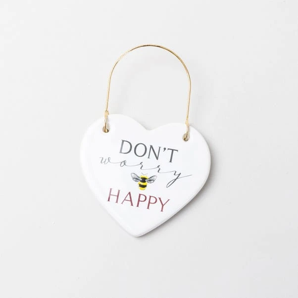 Dunelm Dont Worry Bee Happy Ceramic Plaque 1 Dunelm Dont Worry Bee Happy Ceramic Plaque