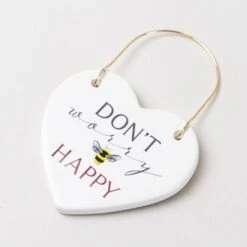 Dunelm Dont Worry Bee Happy Ceramic Plaque 5 Dunelm Dont Worry Bee Happy Ceramic Plaque -Elegant Home 30757031 alt02