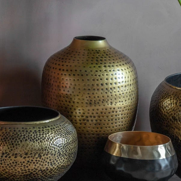 Cedar & Sage Kem Antique Brass Vase 1 Cedar & Sage Kem Antique Brass Vase