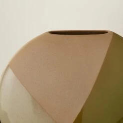 Elements Sculpted Green Round Large Vase -Elegant Home 30765462 alt02