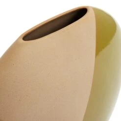 Elements Sculpted Green Round Large Vase -Elegant Home 30765462 alt04