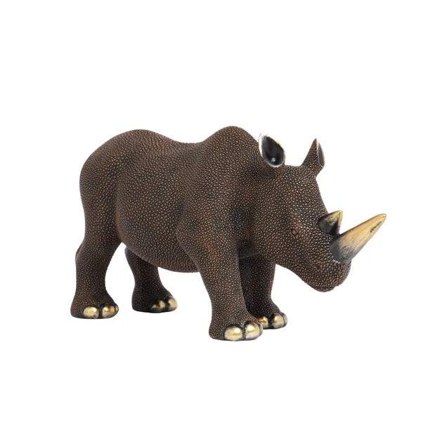 Dunelm Luxe Traveller Rhino Sculpture 36CM 3 Dunelm Luxe Traveller Rhino Sculpture 36CM - Image 3