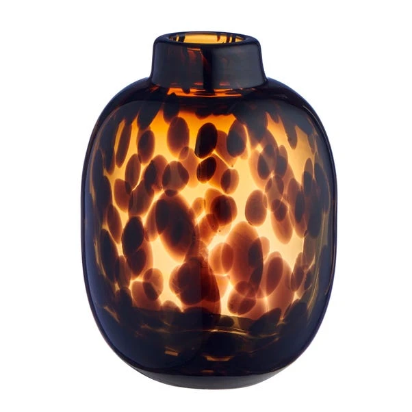 Dunelm Luxe Travel Tortoiseshell Glass Vase 17cm 3 Dunelm Luxe Travel Tortoiseshell Glass Vase 17cm - Image 3