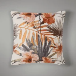 Dunelm Natural Leaf Tapestry Cushion