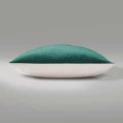 Dunelm Reversible Velour Cushion Emerald -Elegant Home 30766462 alt03
